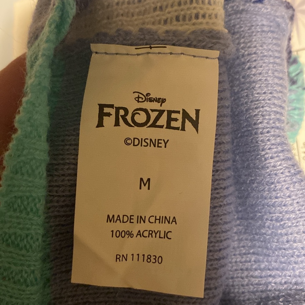 FROZEN Disney’s frozen NWT dog sweater periwinkle & aqua SZ Med - Picture 11 of 13